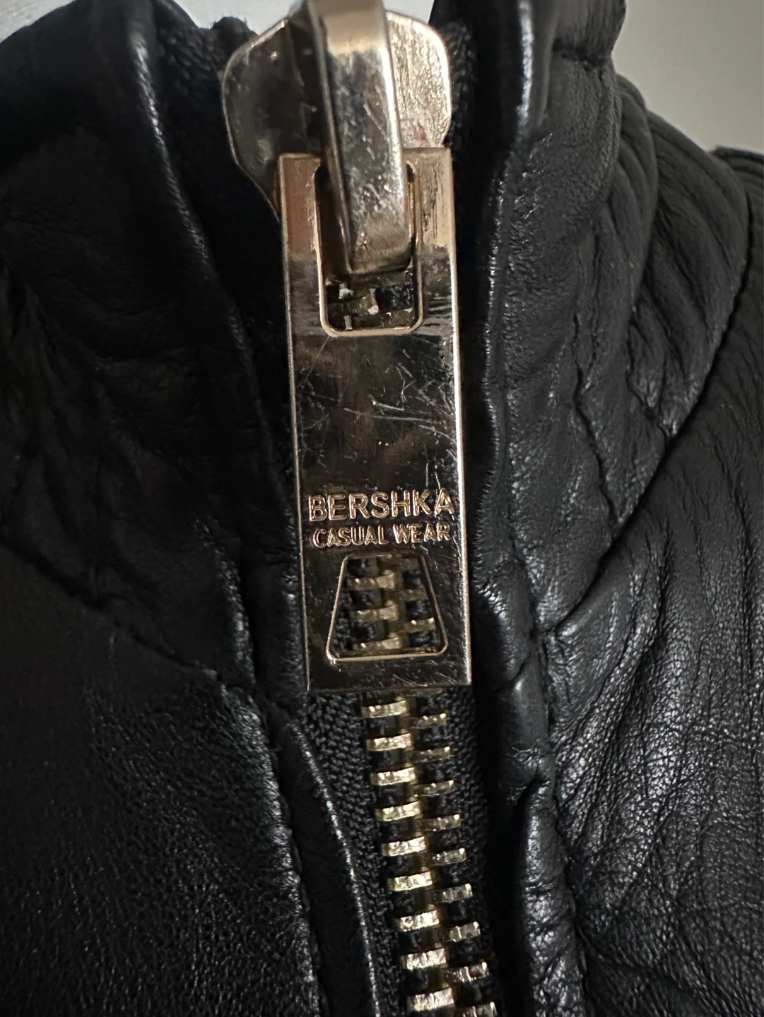 Y2K Bershka Black Leather Jacket - Size S - photo 2