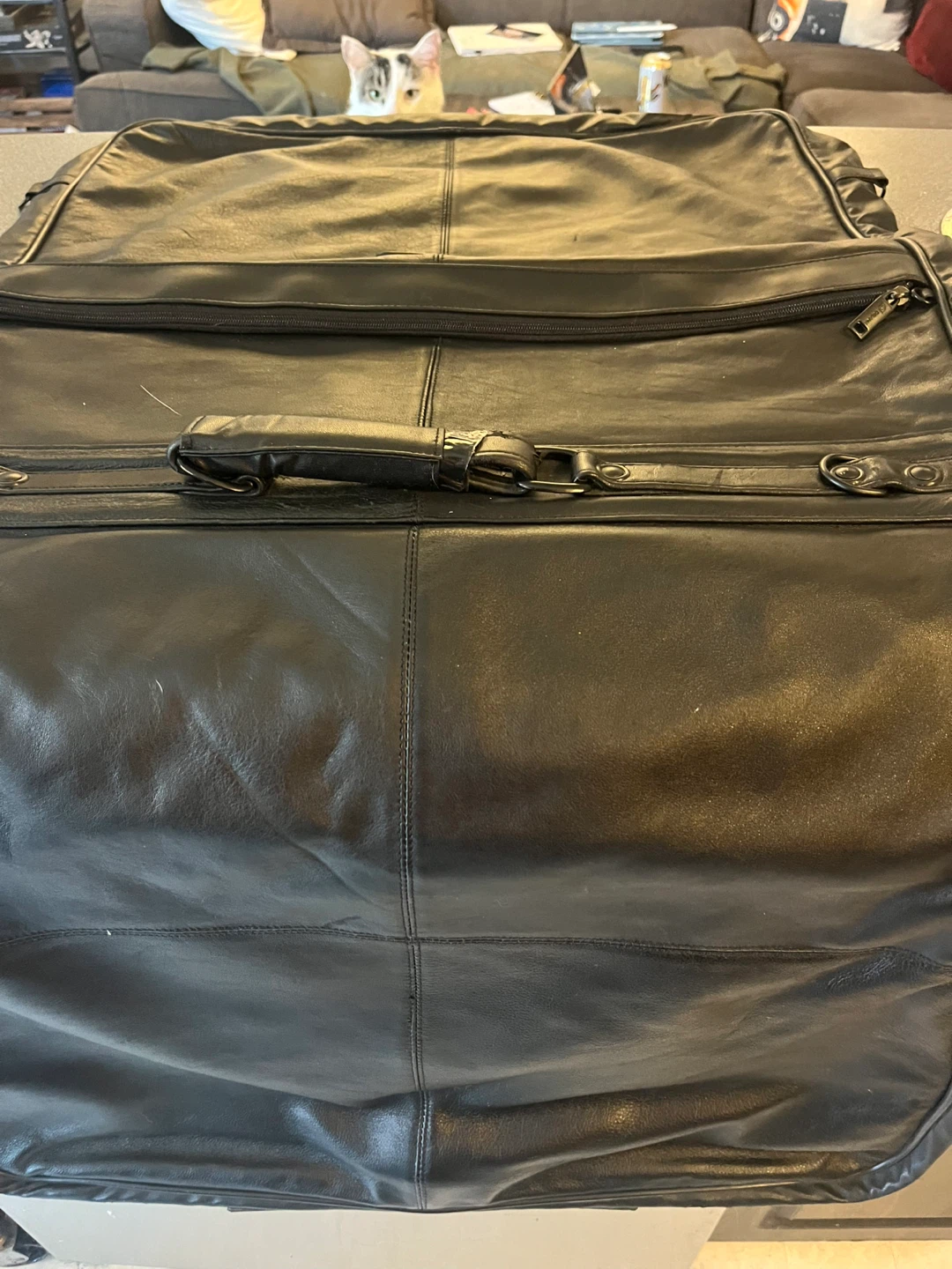 Branded Leather Garment Bag - photo 2