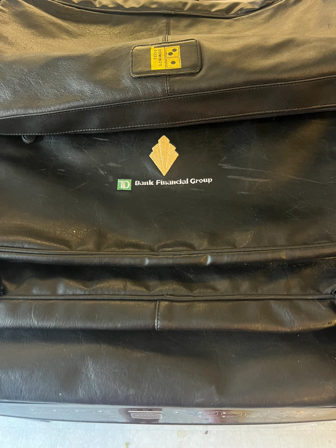Branded Leather Garment Bag