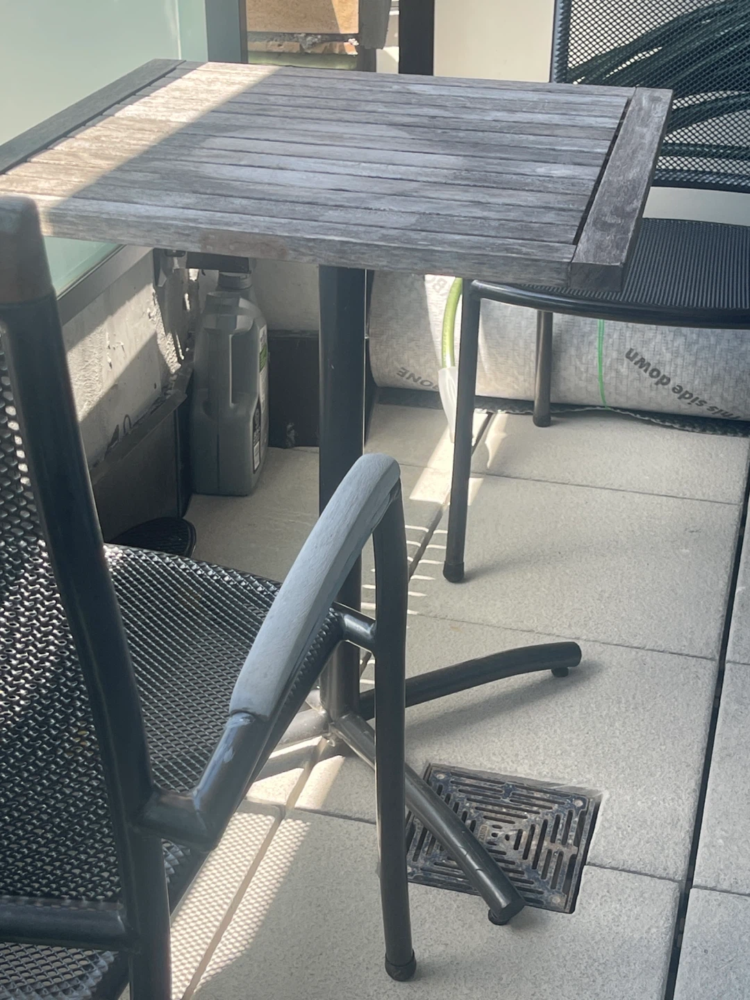Black Metal Mesh Patio Chair