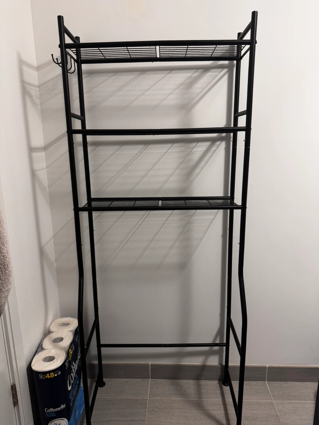 IKEA Black 4-Tier Bathroom Shelf Unit