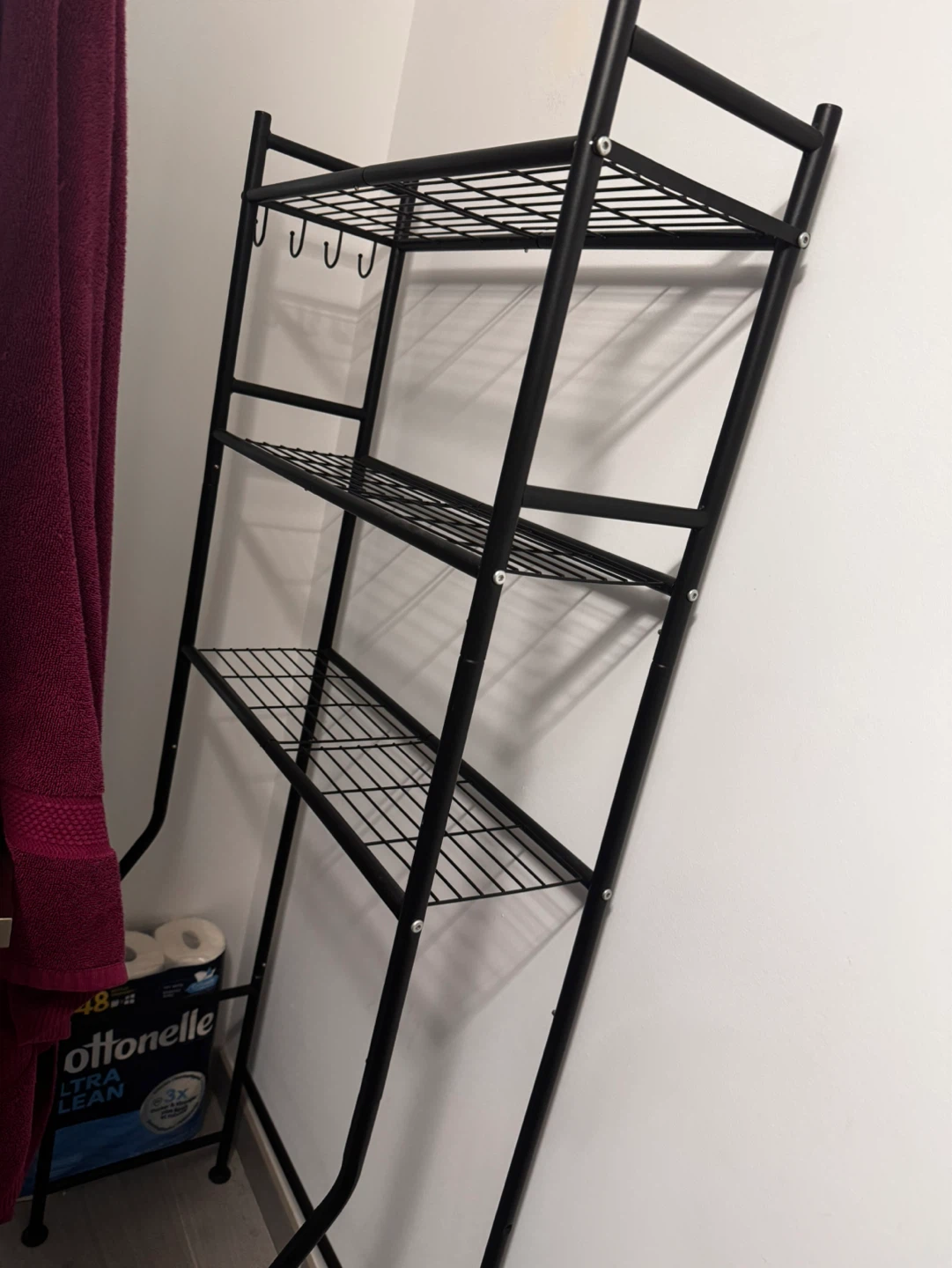 IKEA Black 4-Tier Bathroom Shelf Unit - photo 2