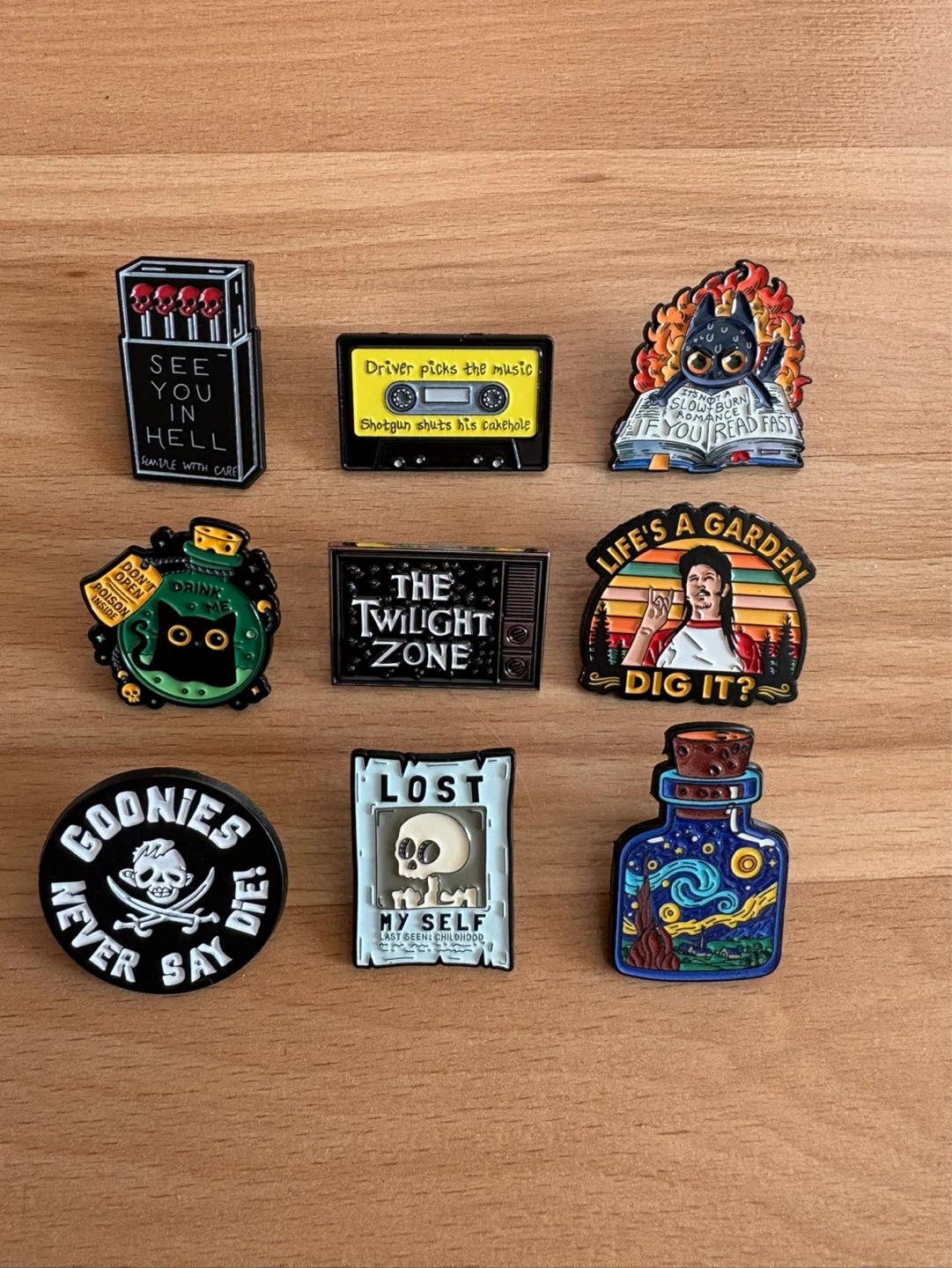 Assorted Enamel Pins $5 each firm