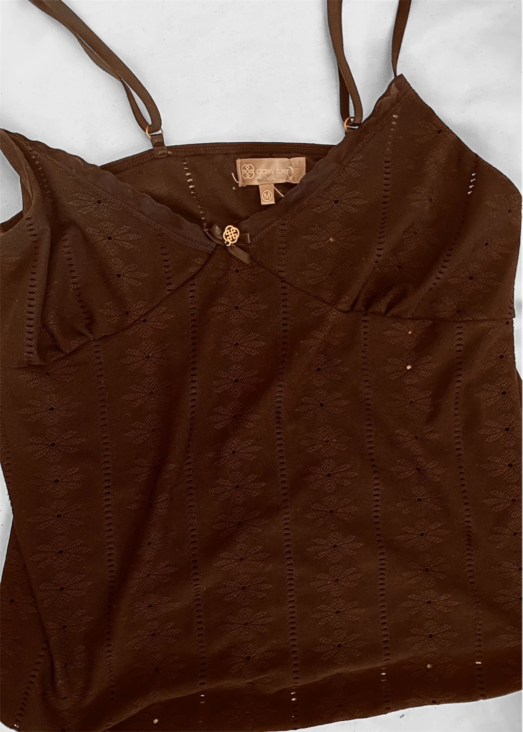 Daisy Fuentes Black Lace Trim Cami and Shorts Set - photo 2