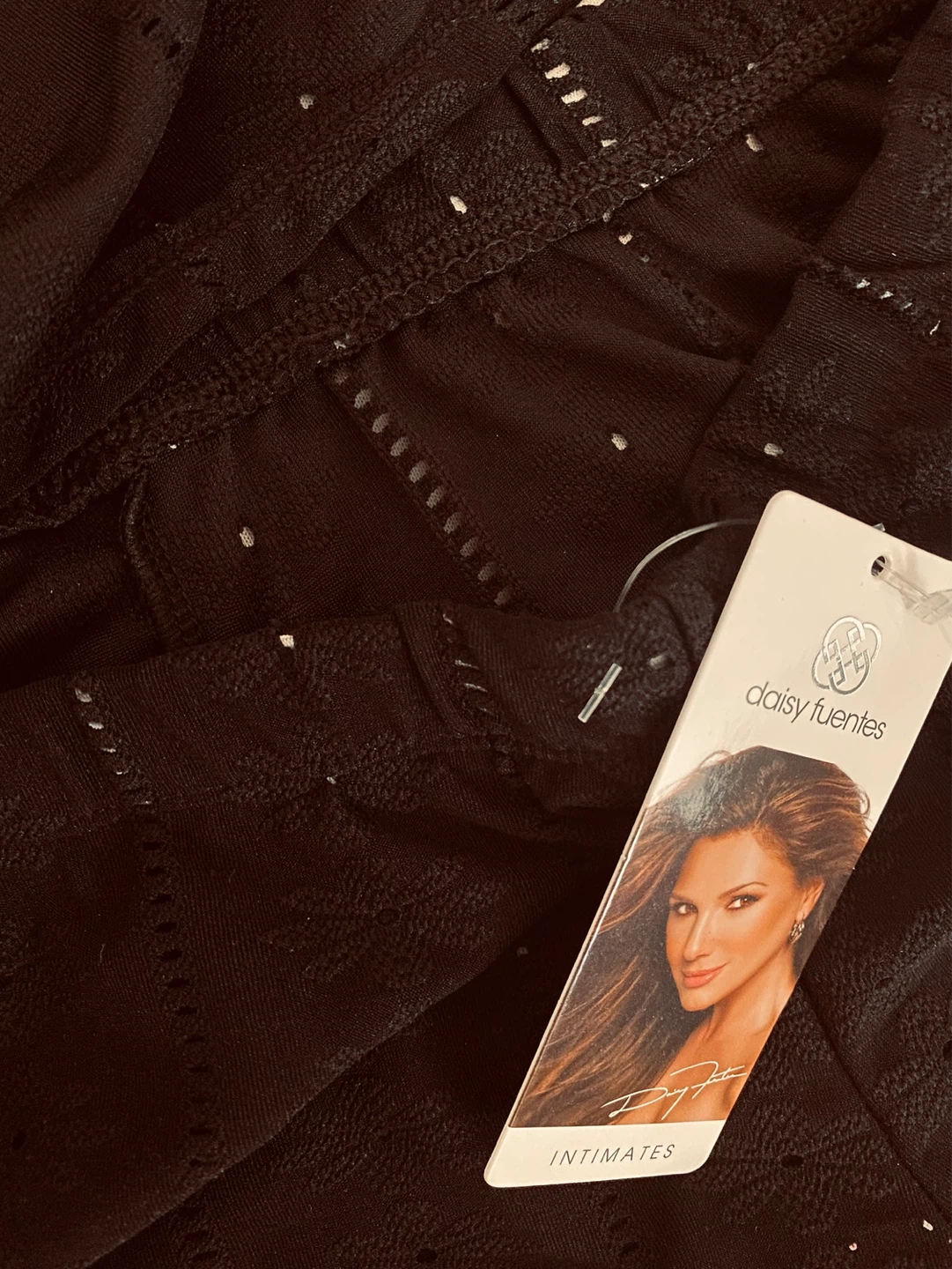Daisy Fuentes Black Lace Trim Cami and Shorts Set - photo 4