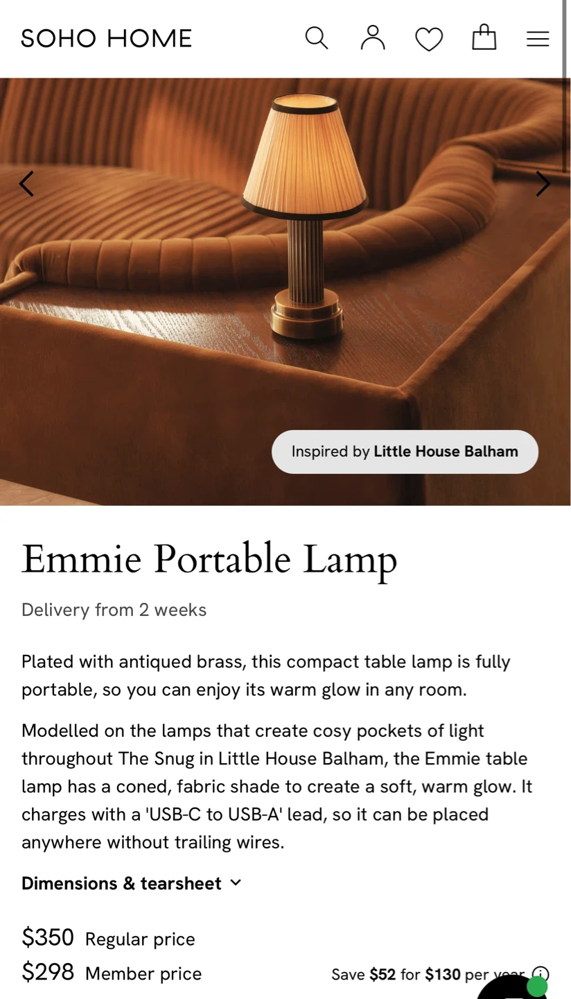 SOHO HOME Emmie Portable Lamp - photo 4