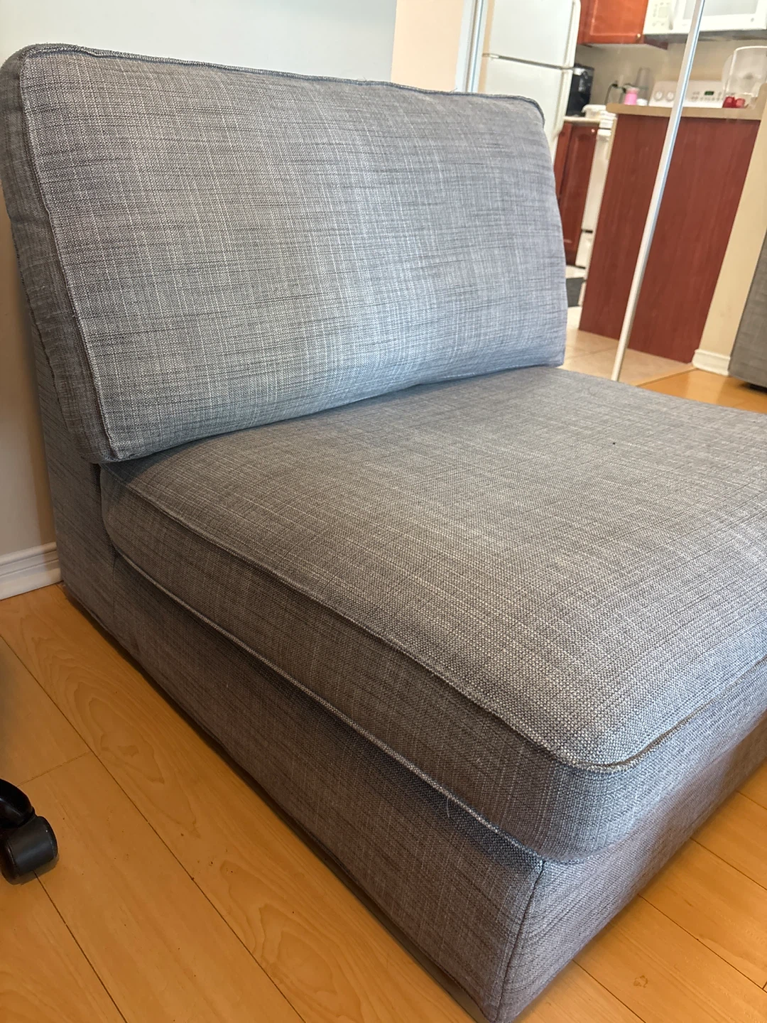Grey Fabric Armless Chair / Accent Chair - photo 2