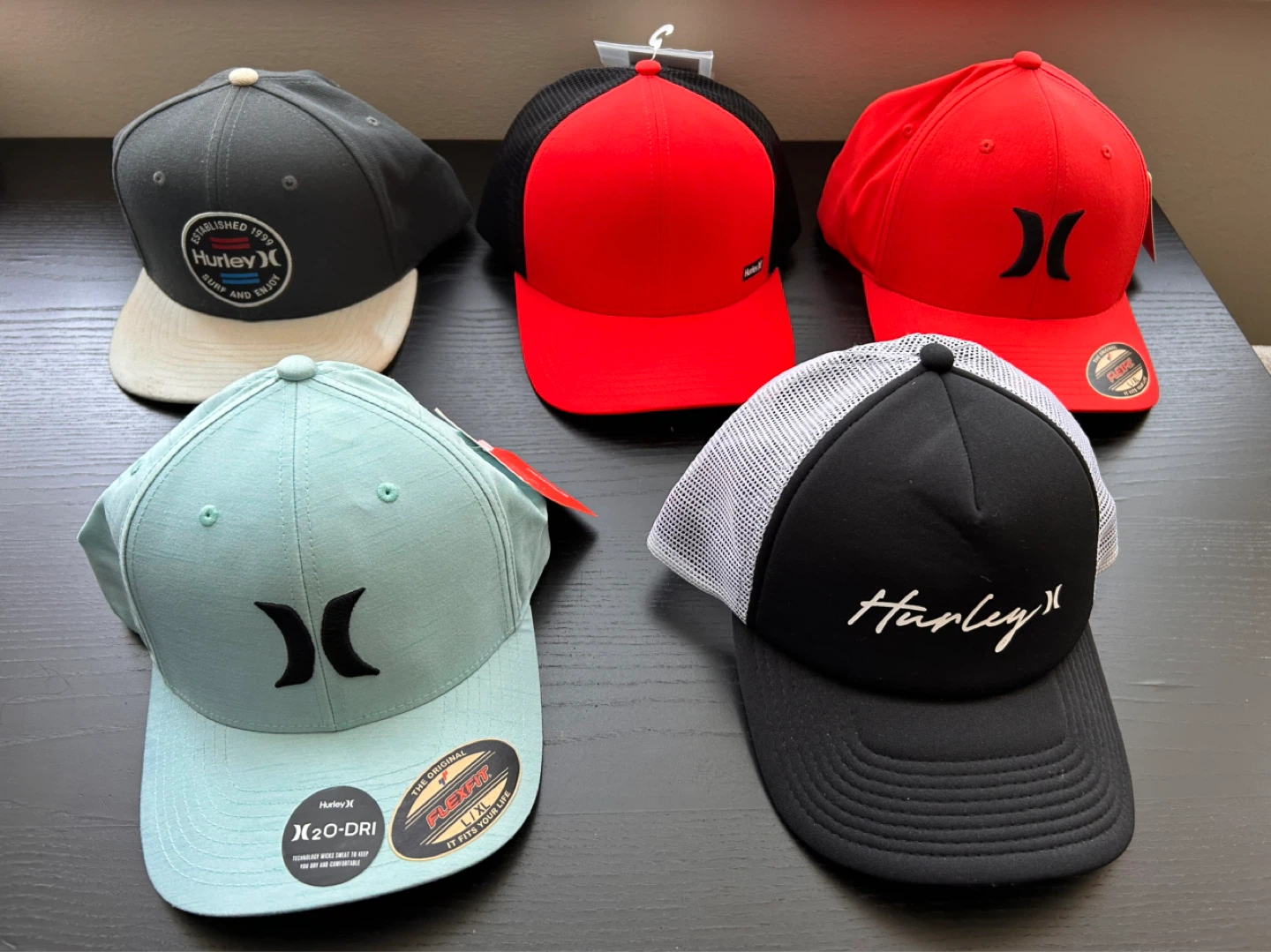 Hurley 5 Pack Snapback Baseball Caps