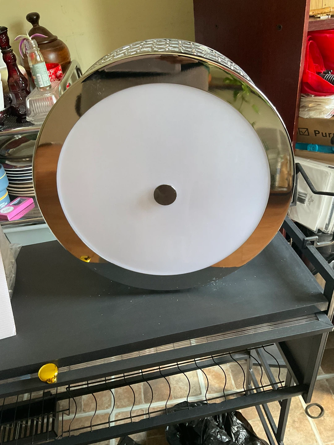 Chrome Crystal Flush Mount Ceiling Light - photo 2