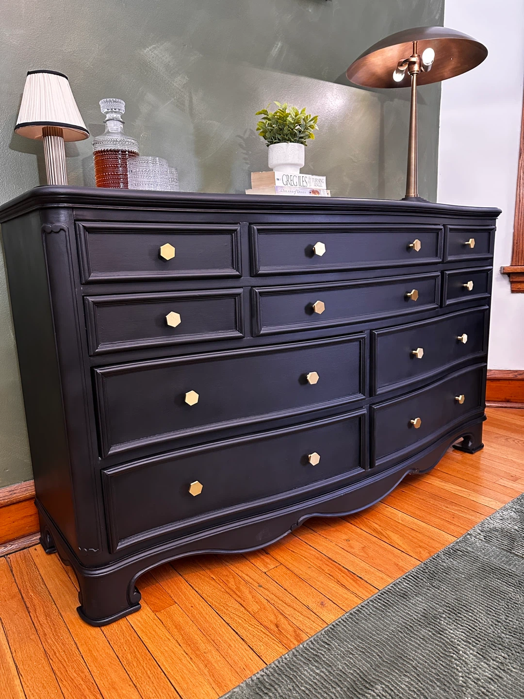 Black Dresser with Gold Hardware - photo 3