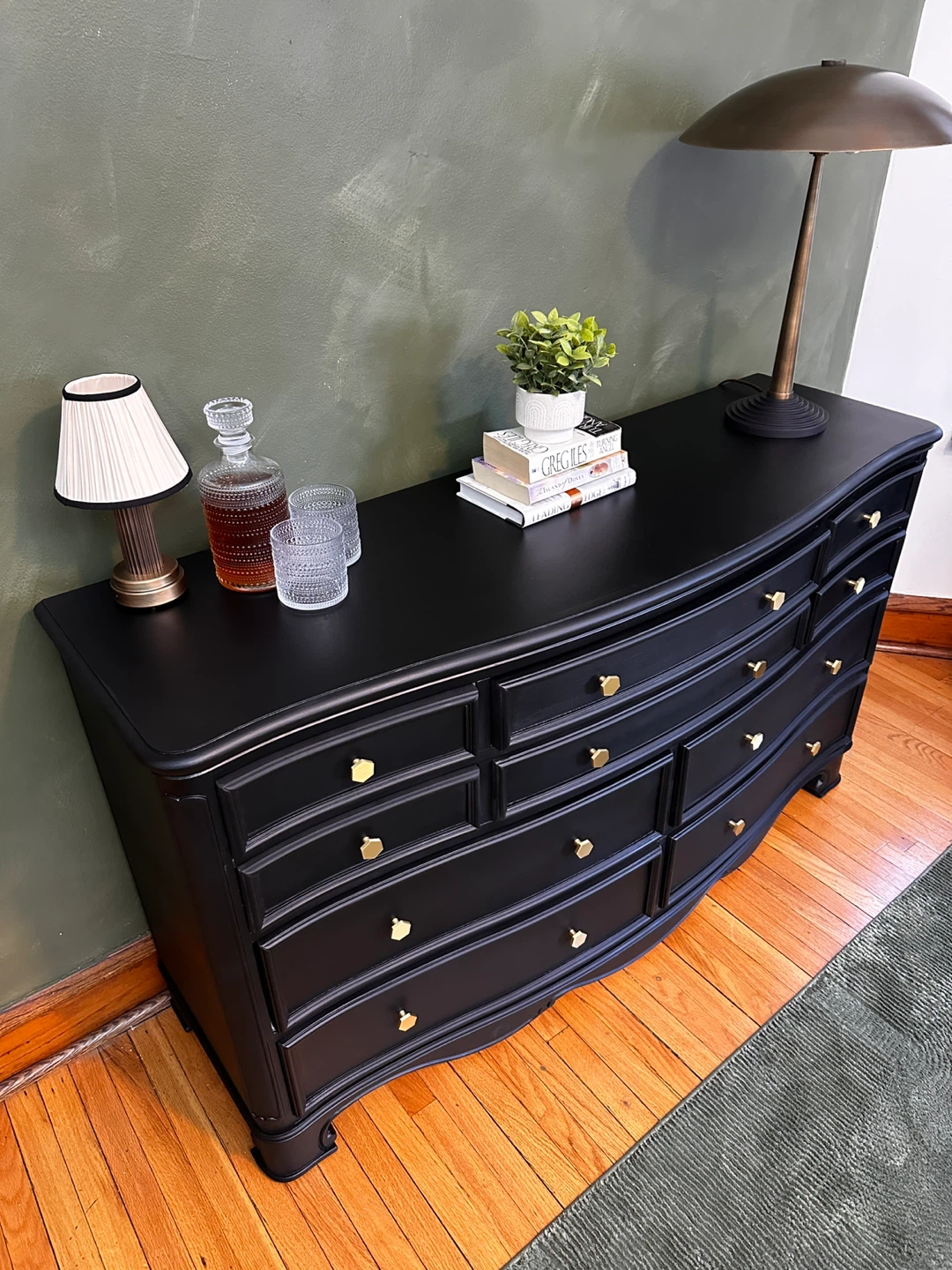 Black Dresser with Gold Hardware - photo 4