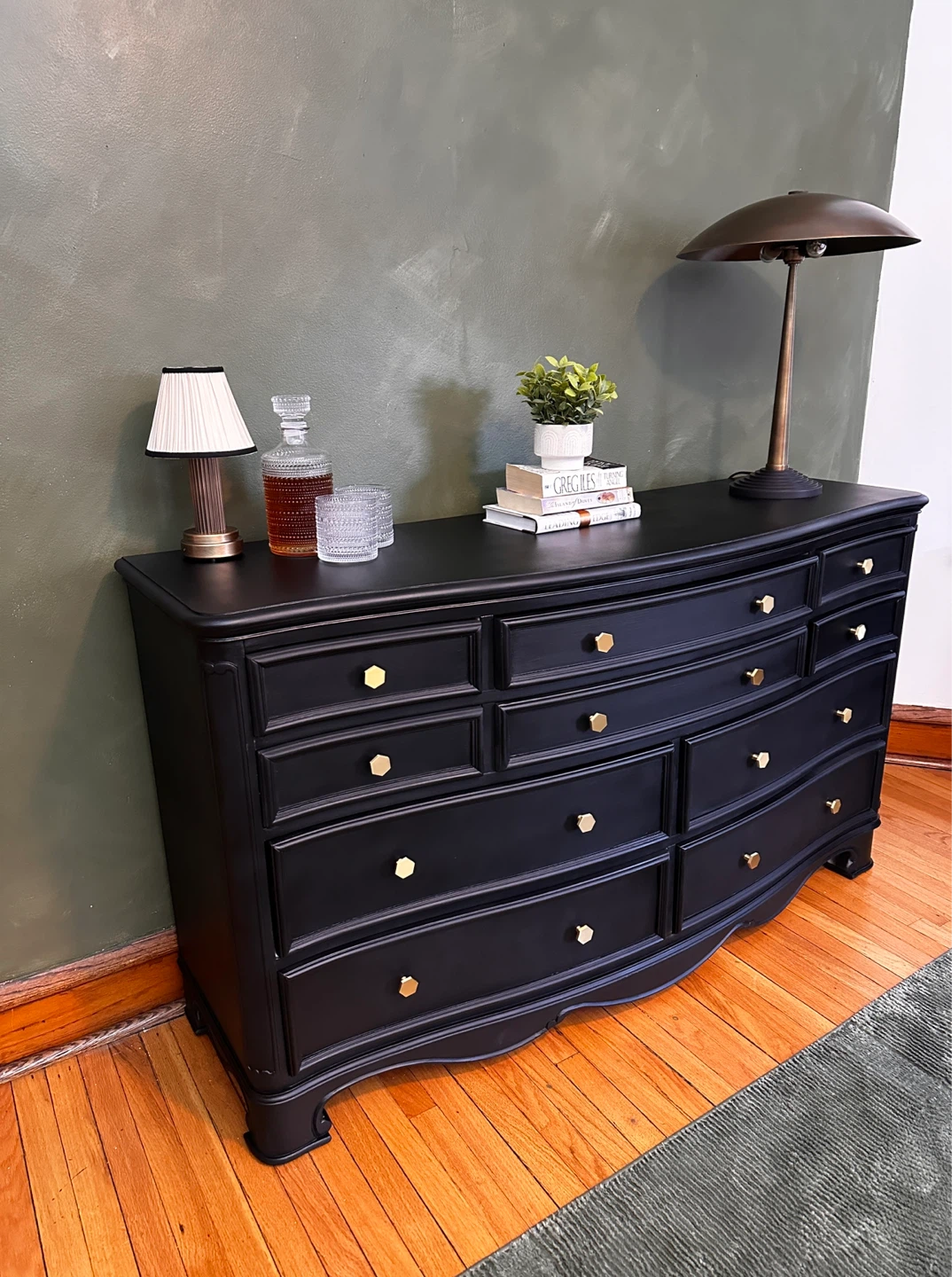 Black Dresser with Gold Hardware - photo 5