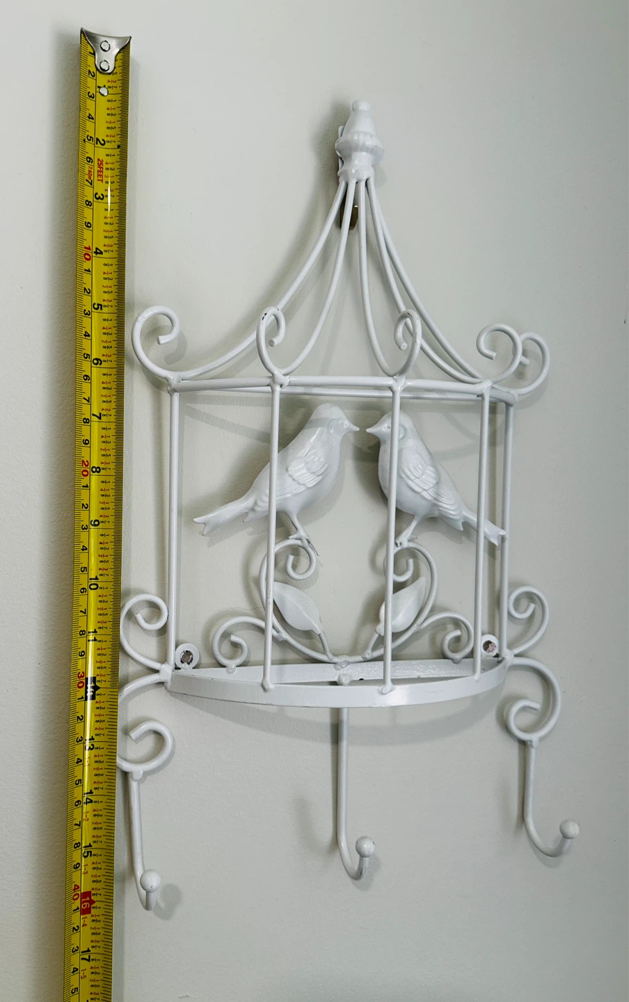 French Country-Style Metal Wall Decor with Hooks… - photo 3