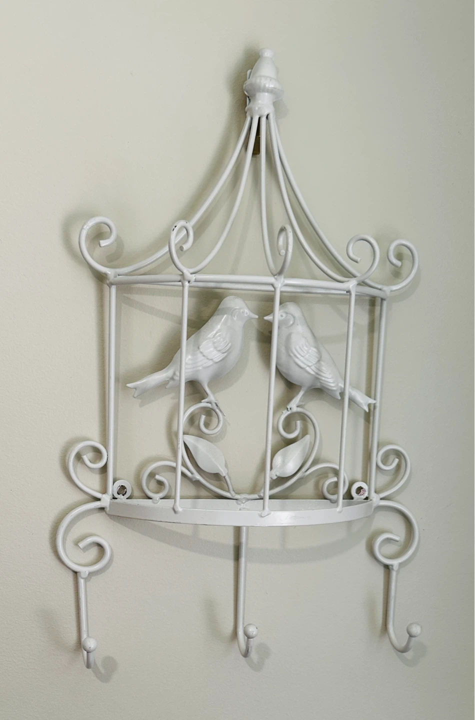 French Country-Style Metal Wall Decor with Hooks…