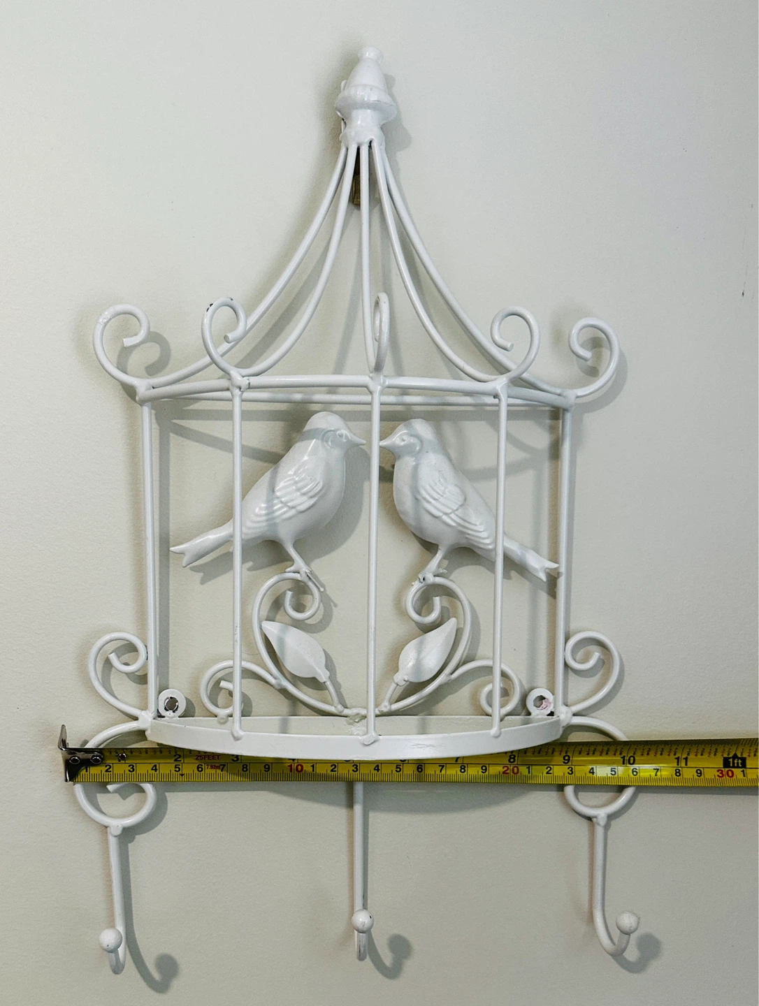 French Country-Style Metal Wall Decor with Hooks… - photo 4