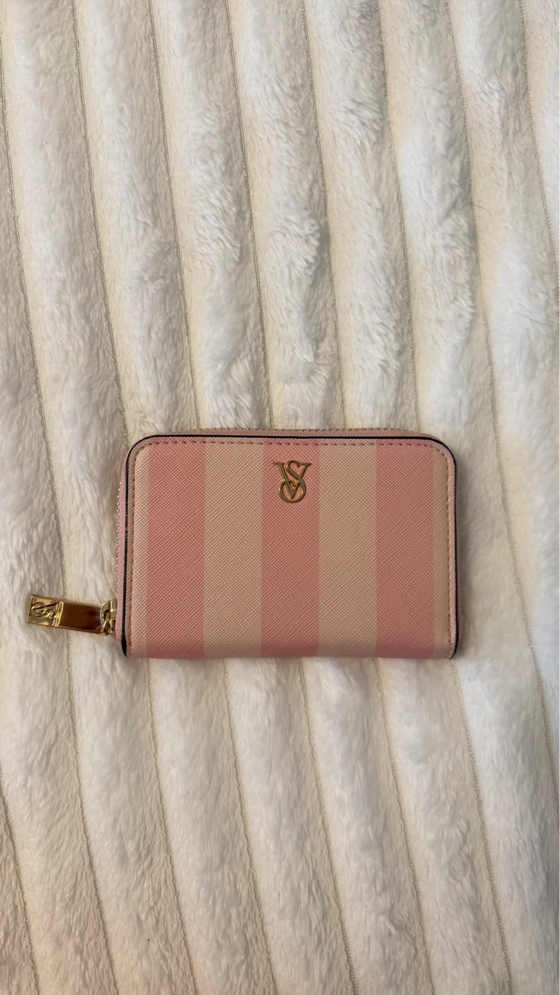 Victoria's Secret Pink Striped Zip Around Wallet