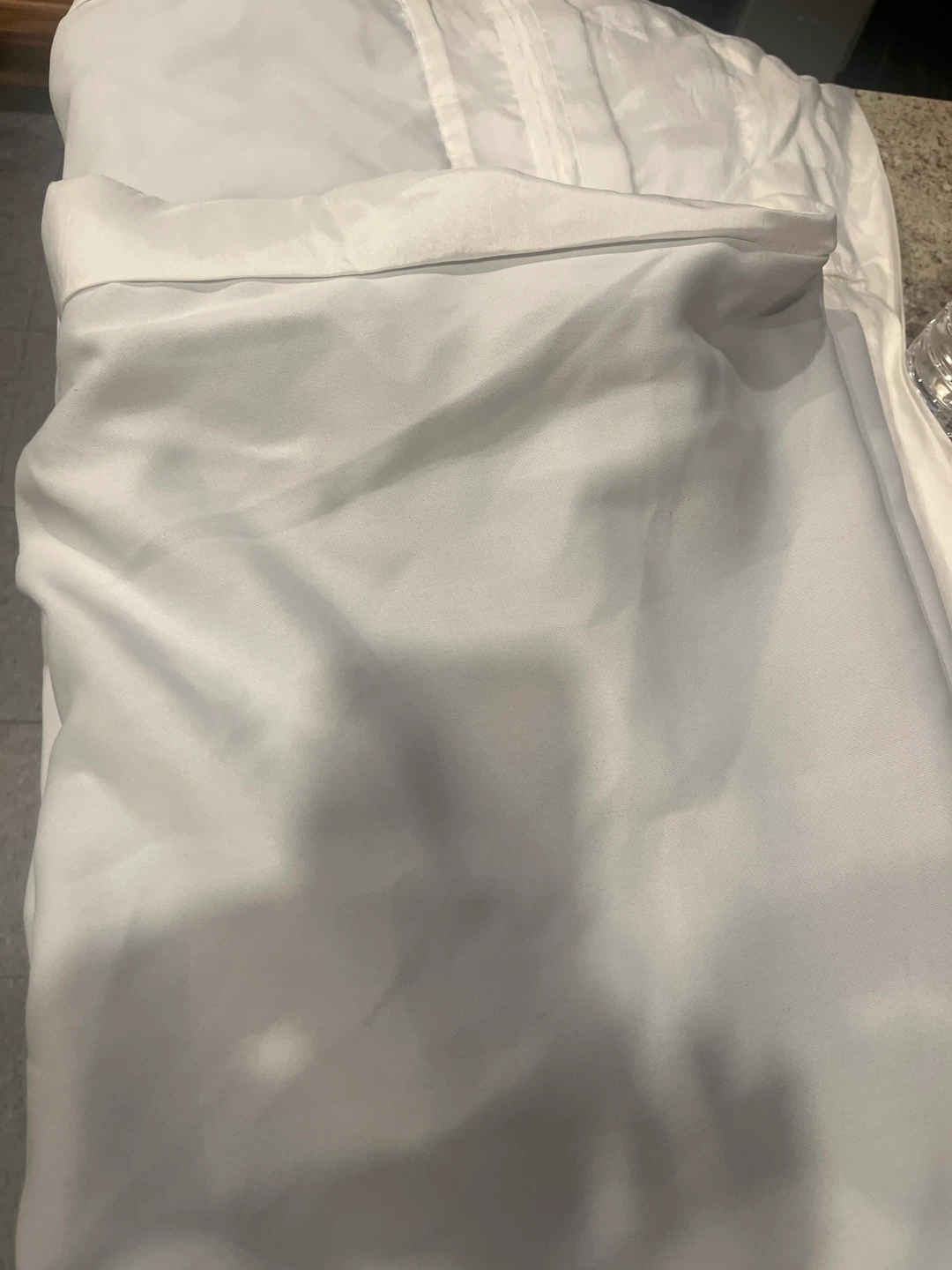 Light grey long curtains