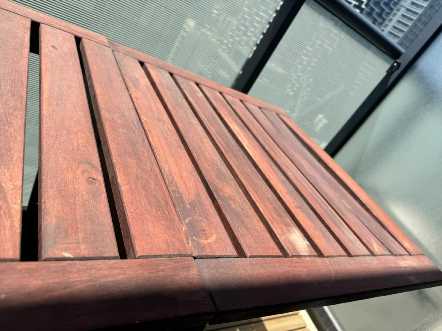 solid acacia wood Patio Table - photo 5