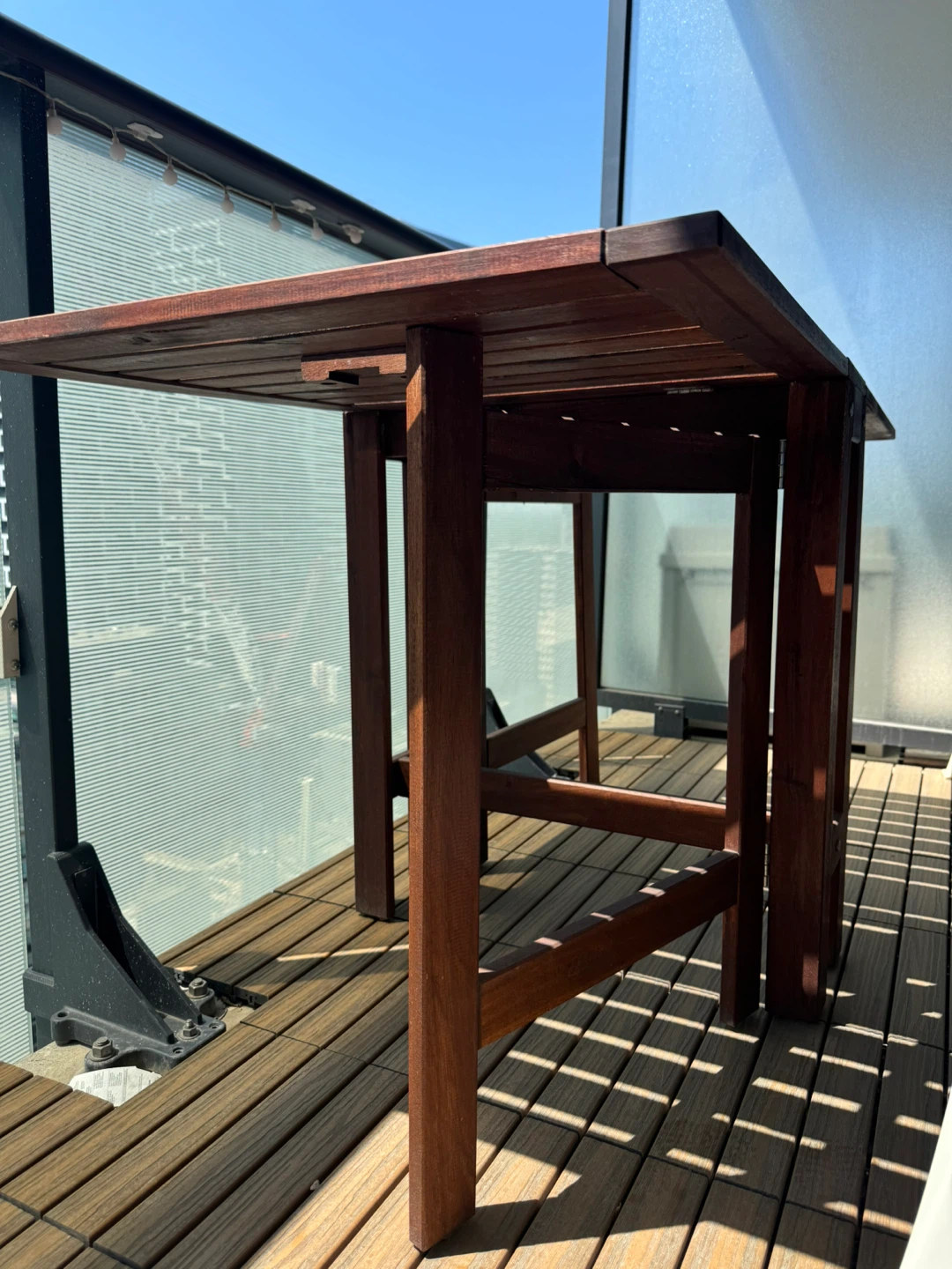 solid acacia wood Patio Table - photo 3