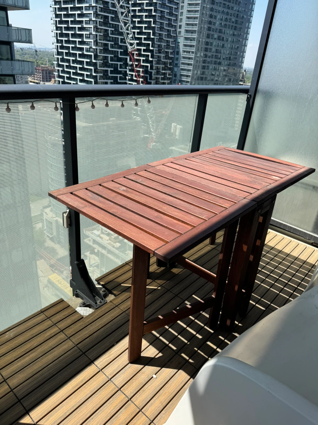 solid acacia wood Patio Table - photo 2
