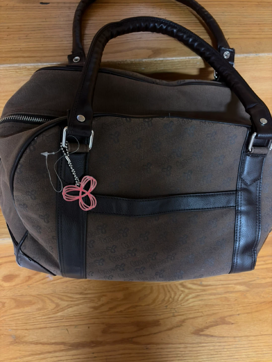 Brown TNA Monogrammed Shoulder Bag