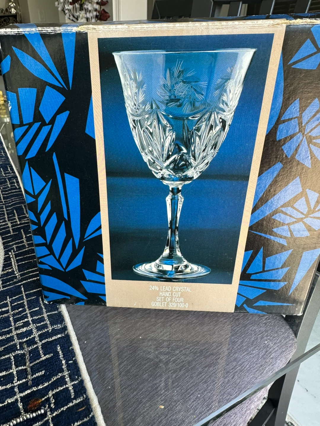 Laguna 24% Lead Crystal Hand Cut Goblet (Set of 4)