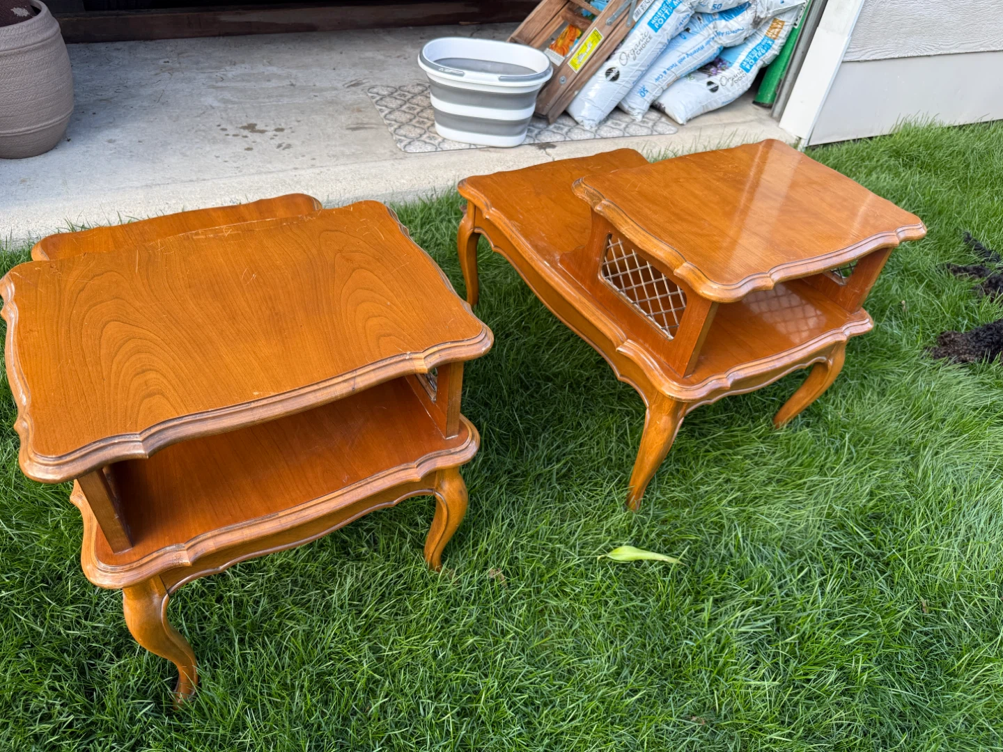 Vintage Two-Tiered End Tables (Pair) - photo 2