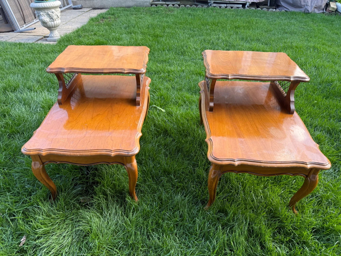 Vintage Two-Tiered End Tables (Pair) - photo 5