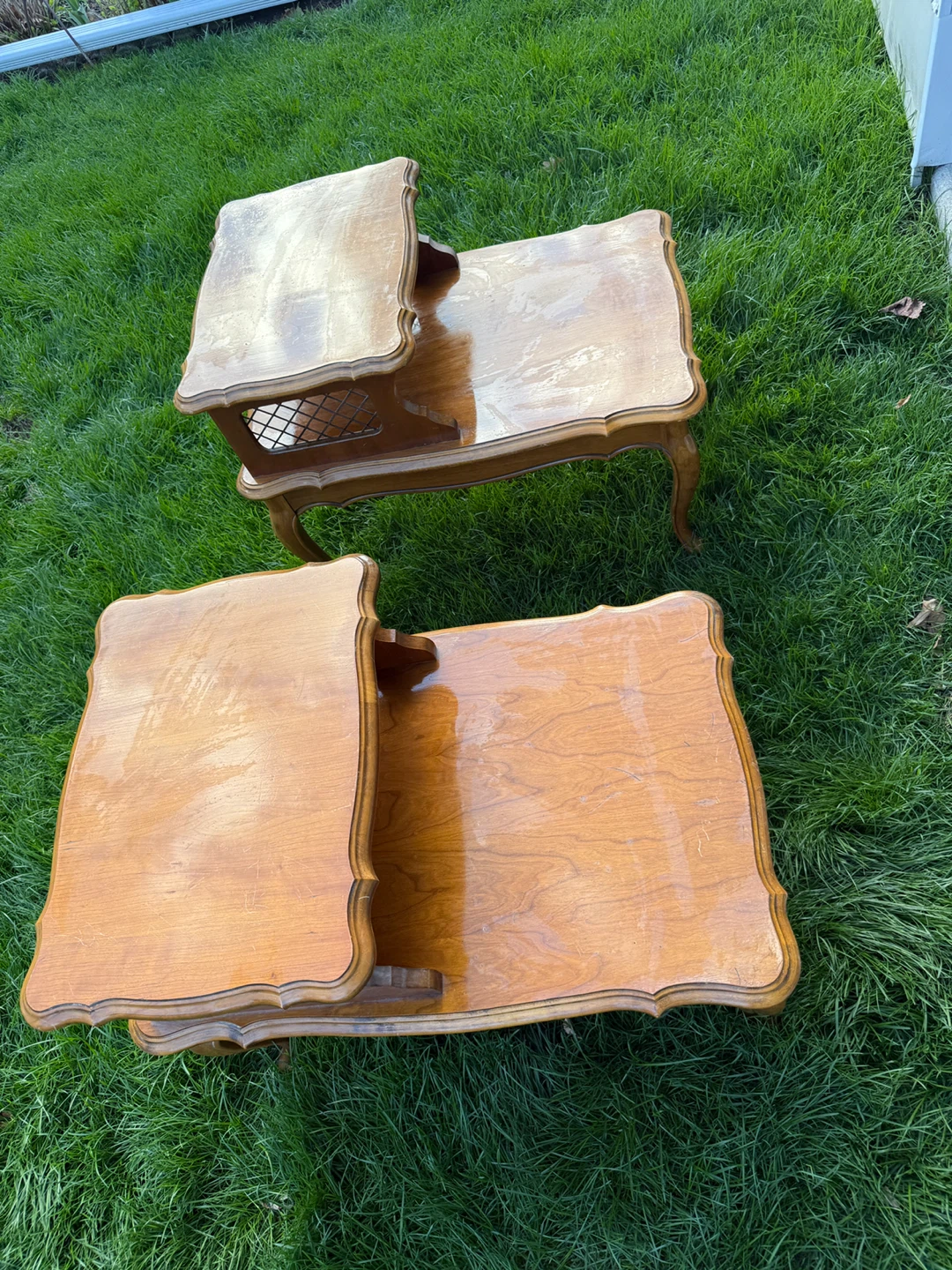 Vintage Two-Tiered End Tables (Pair) - photo 4
