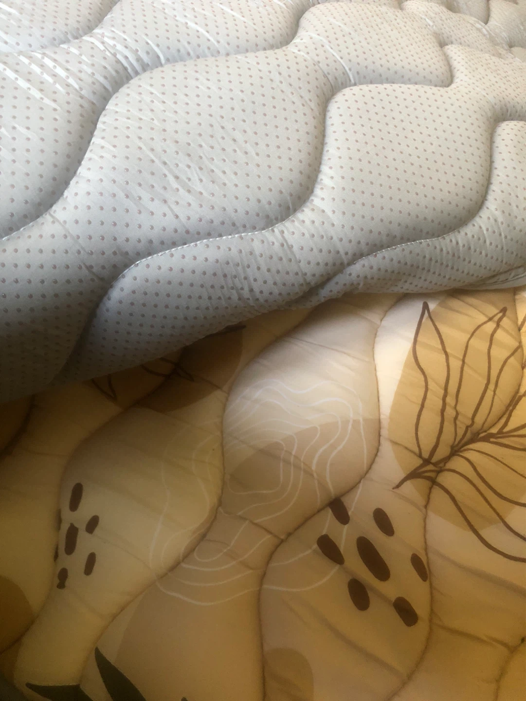 Quilted Baby Play Mat with Leaf Design 47x47 - photo 3