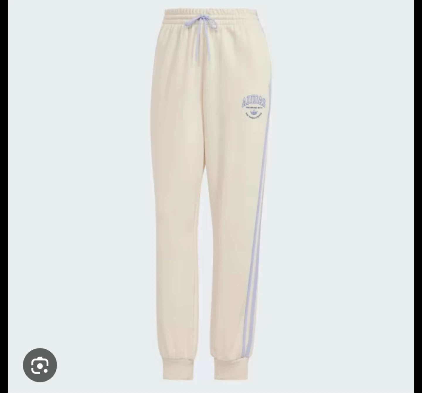 Adidas Sweatpants Cream Beige Blue
