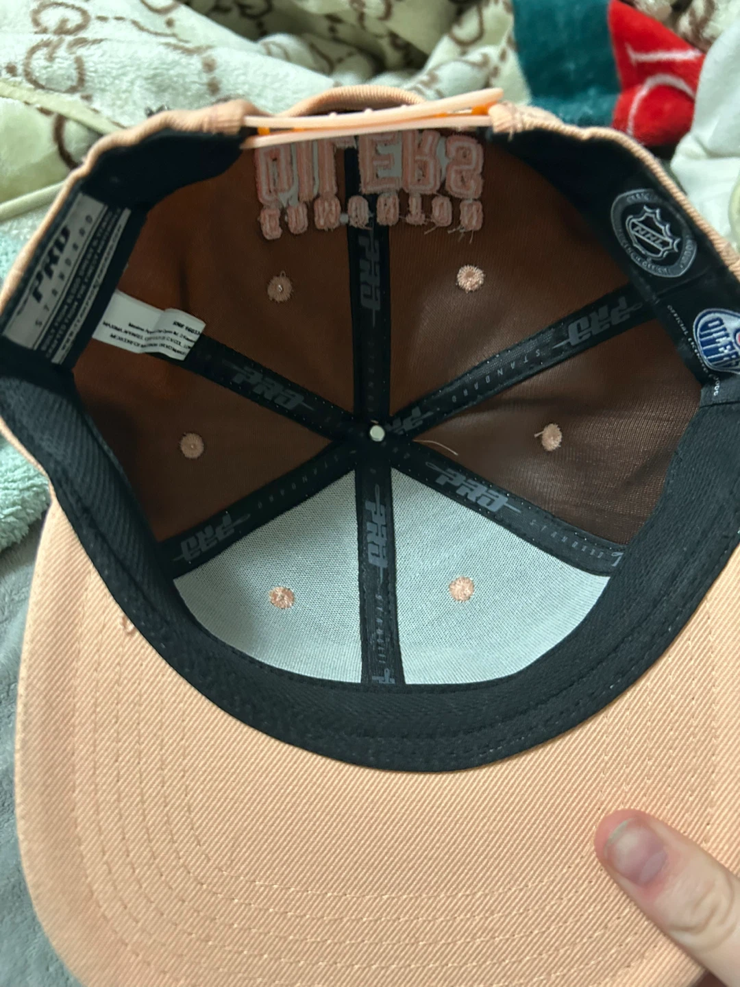 Edmonton Oilers Peach Snapback Hat - photo 3