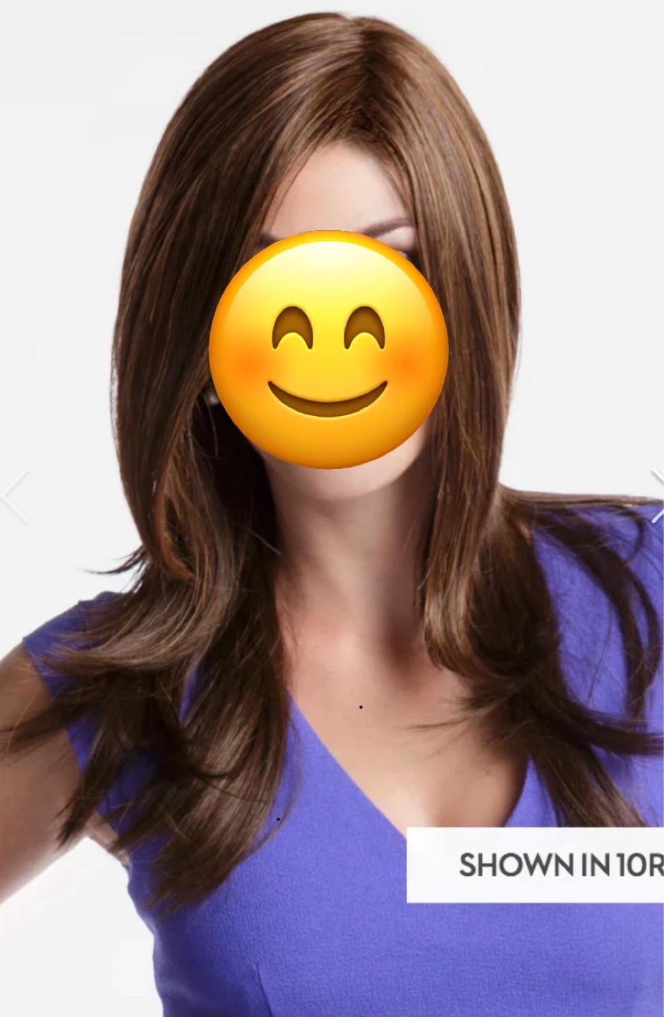 Brown medium-length layered wig