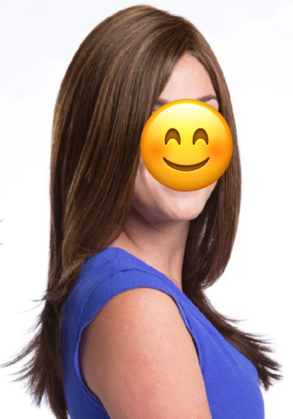 Brown medium-length layered wig - photo 3