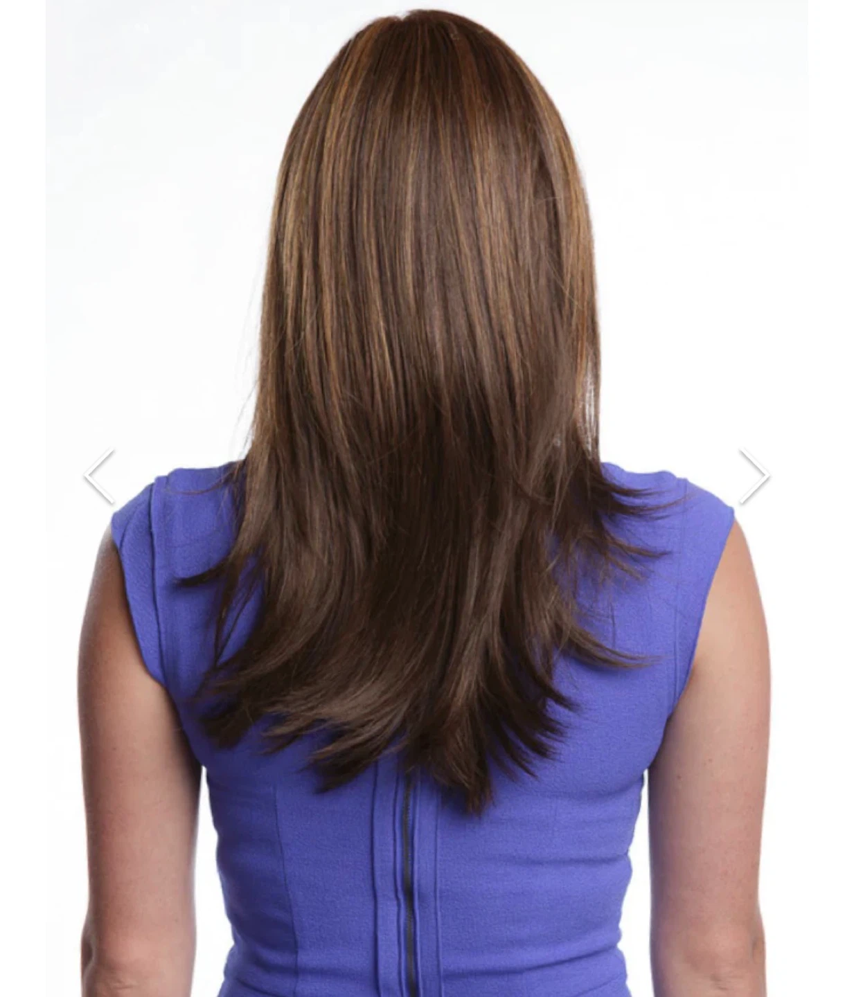 Brown medium-length layered wig - photo 2