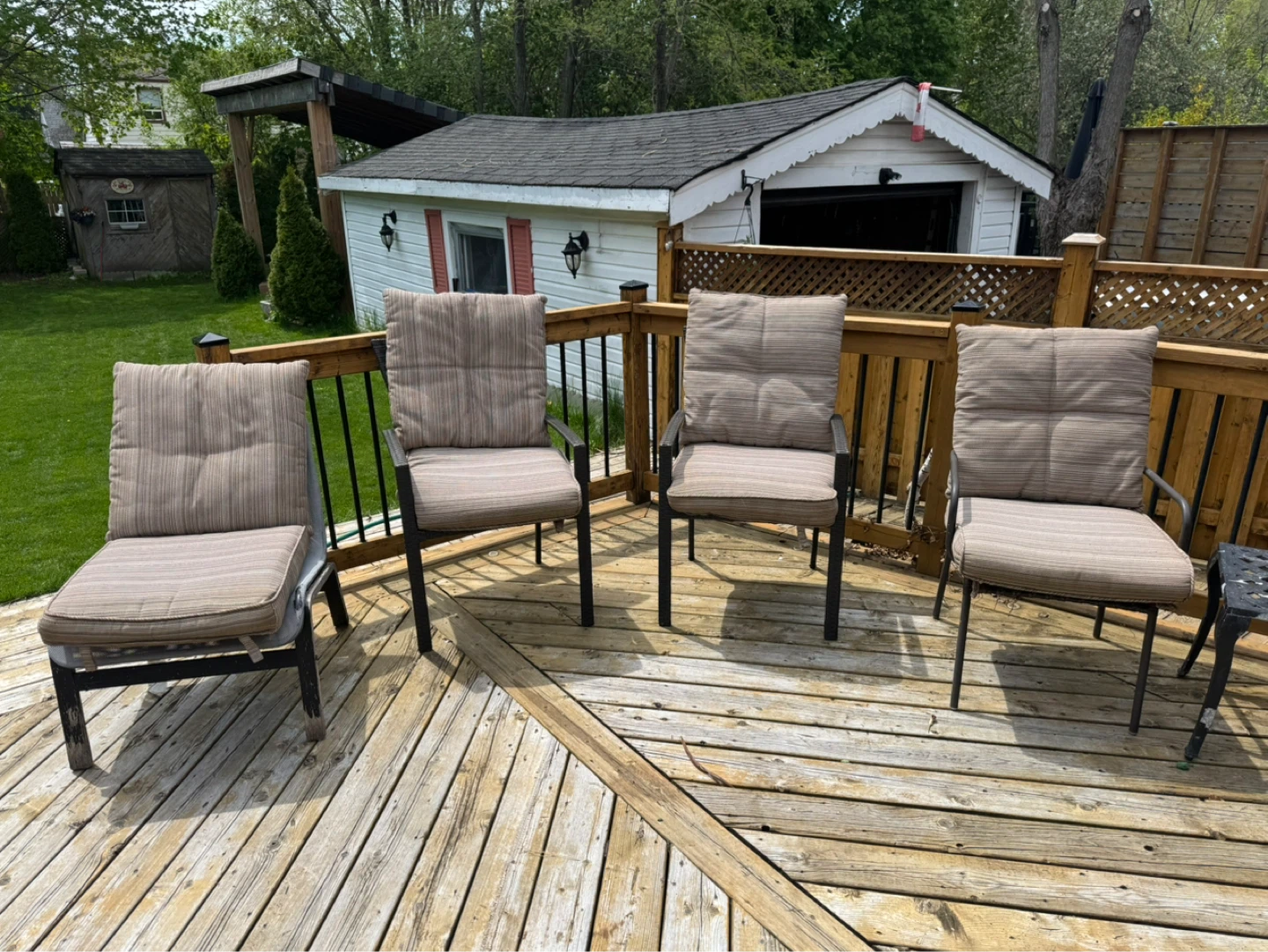 Set of 6 Outdoor  Patio Chairs Cushions
