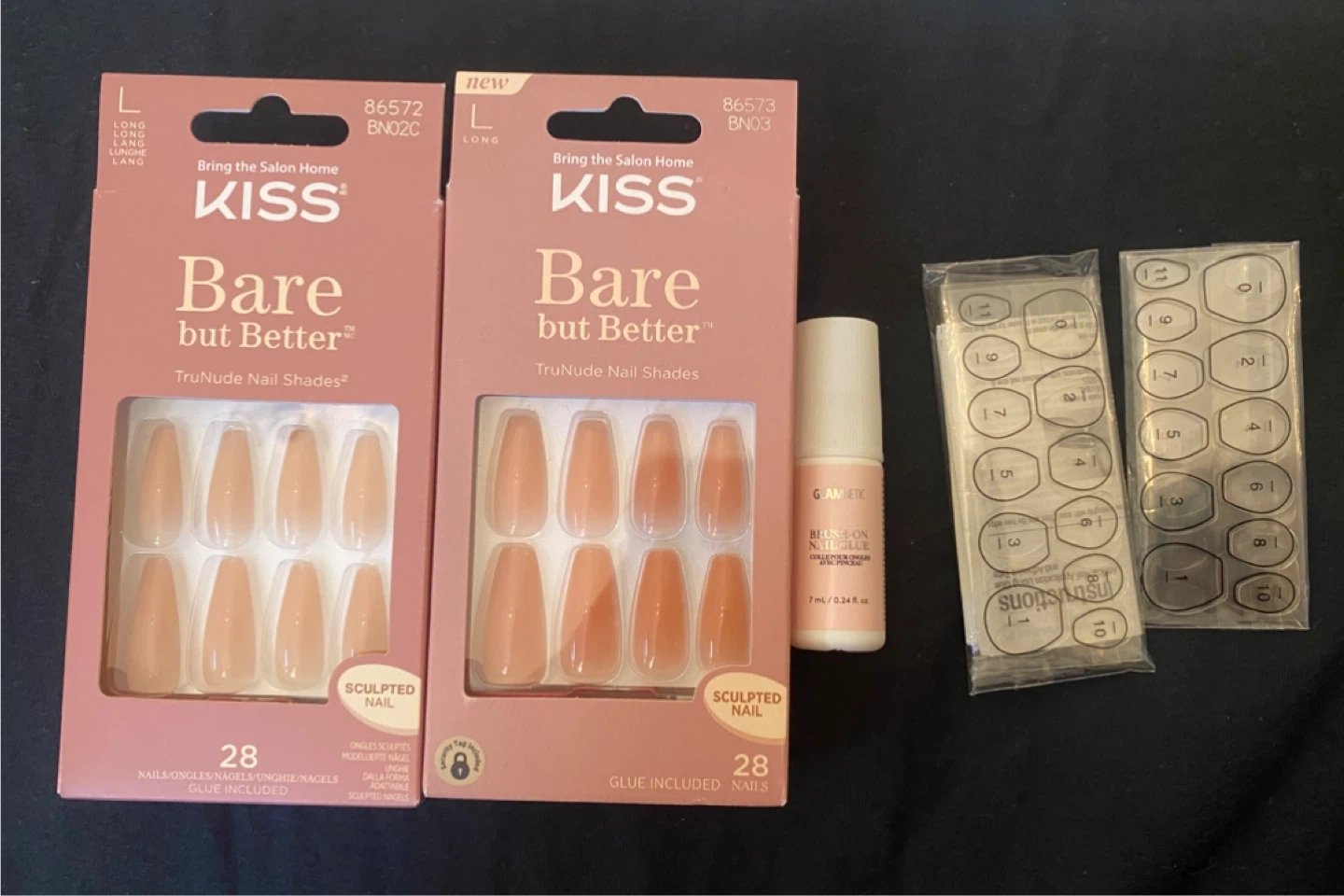 KISS Bare but Better TruNude Sculpted Nails (28 ct) with Glue