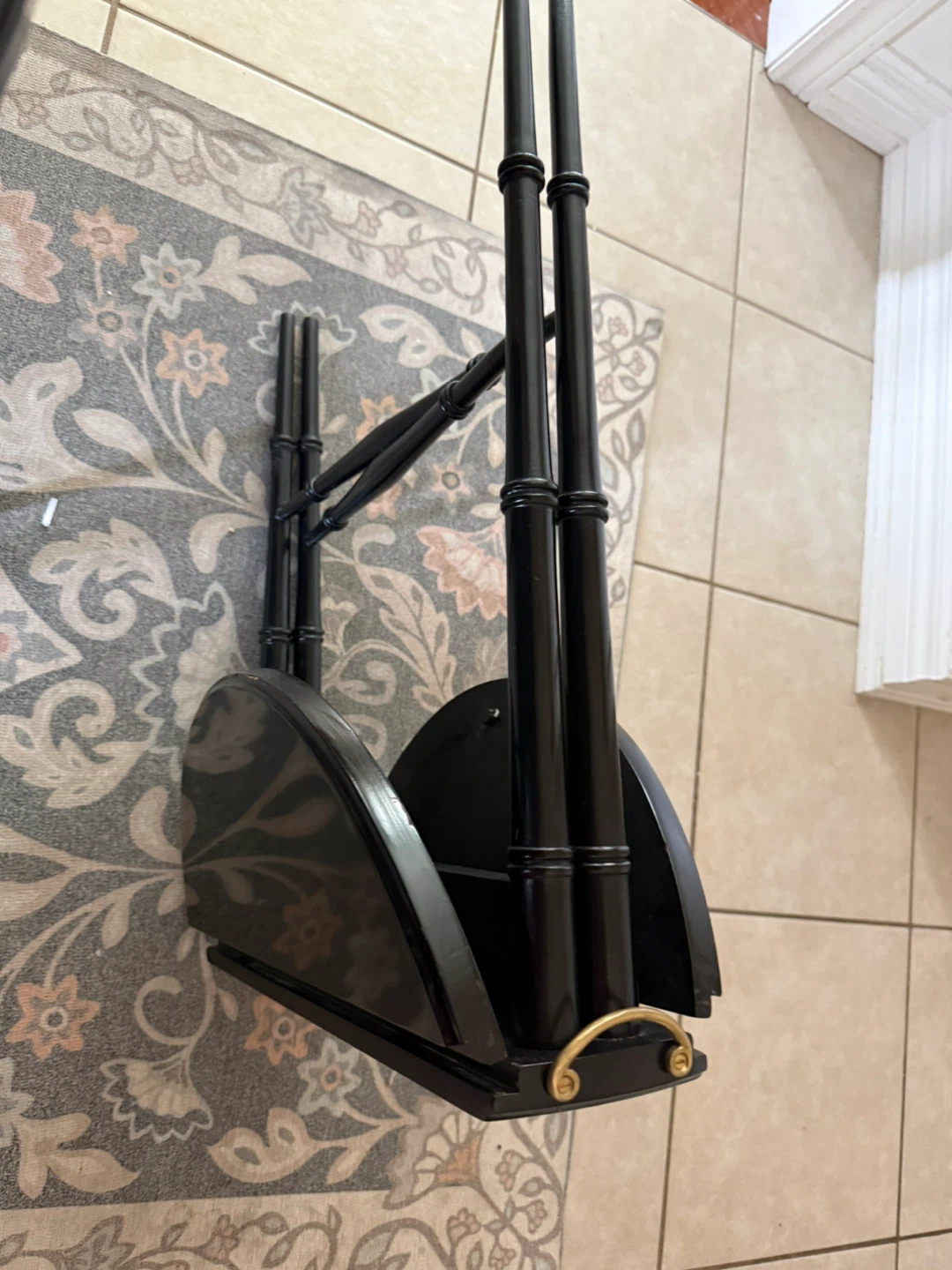 Black Accent Tables with Handle Set - photo 2