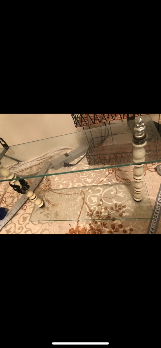 2 Tier Glass Shelf Unit - photo 2