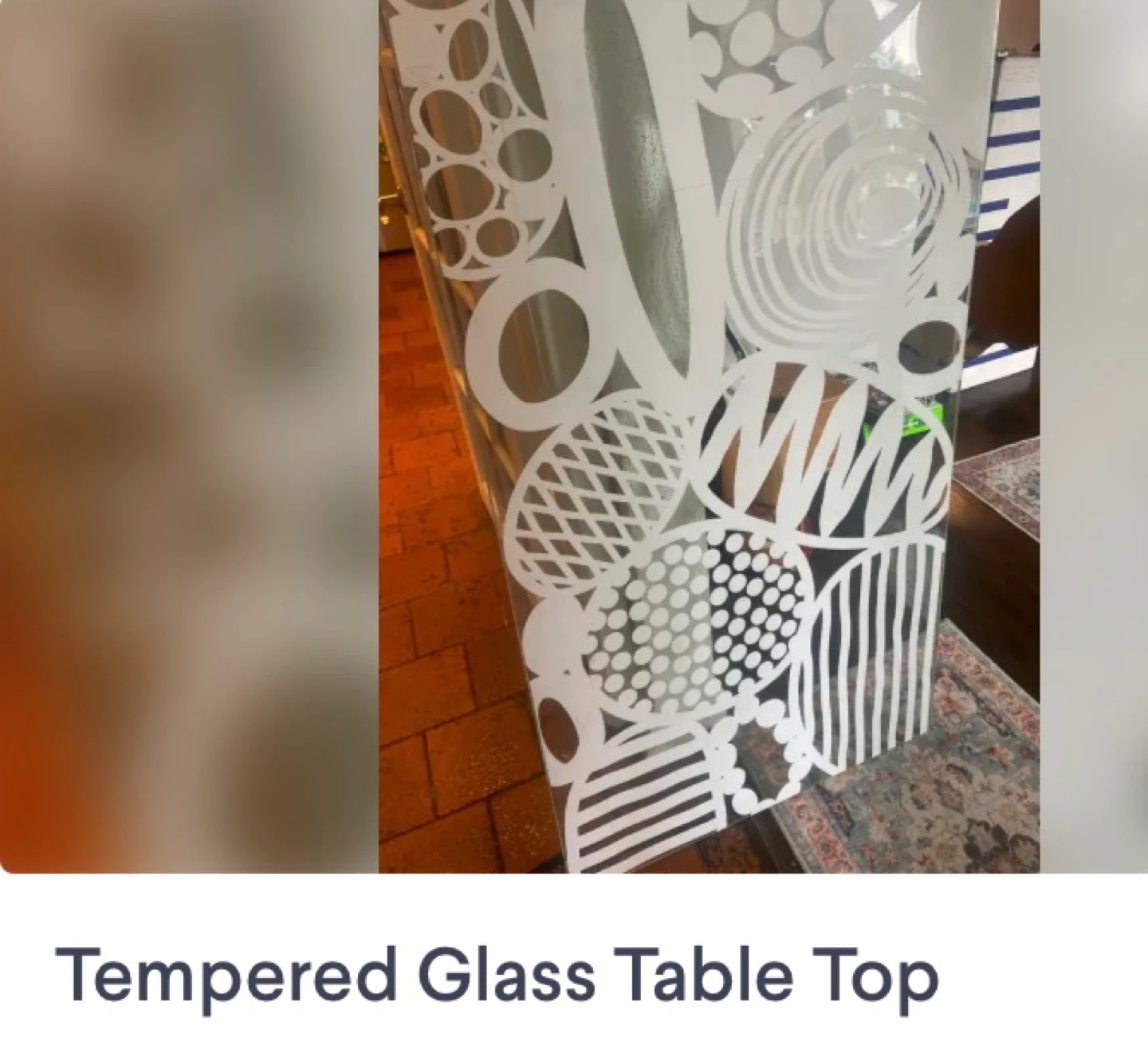 Decorative Tempered Glass Table Top