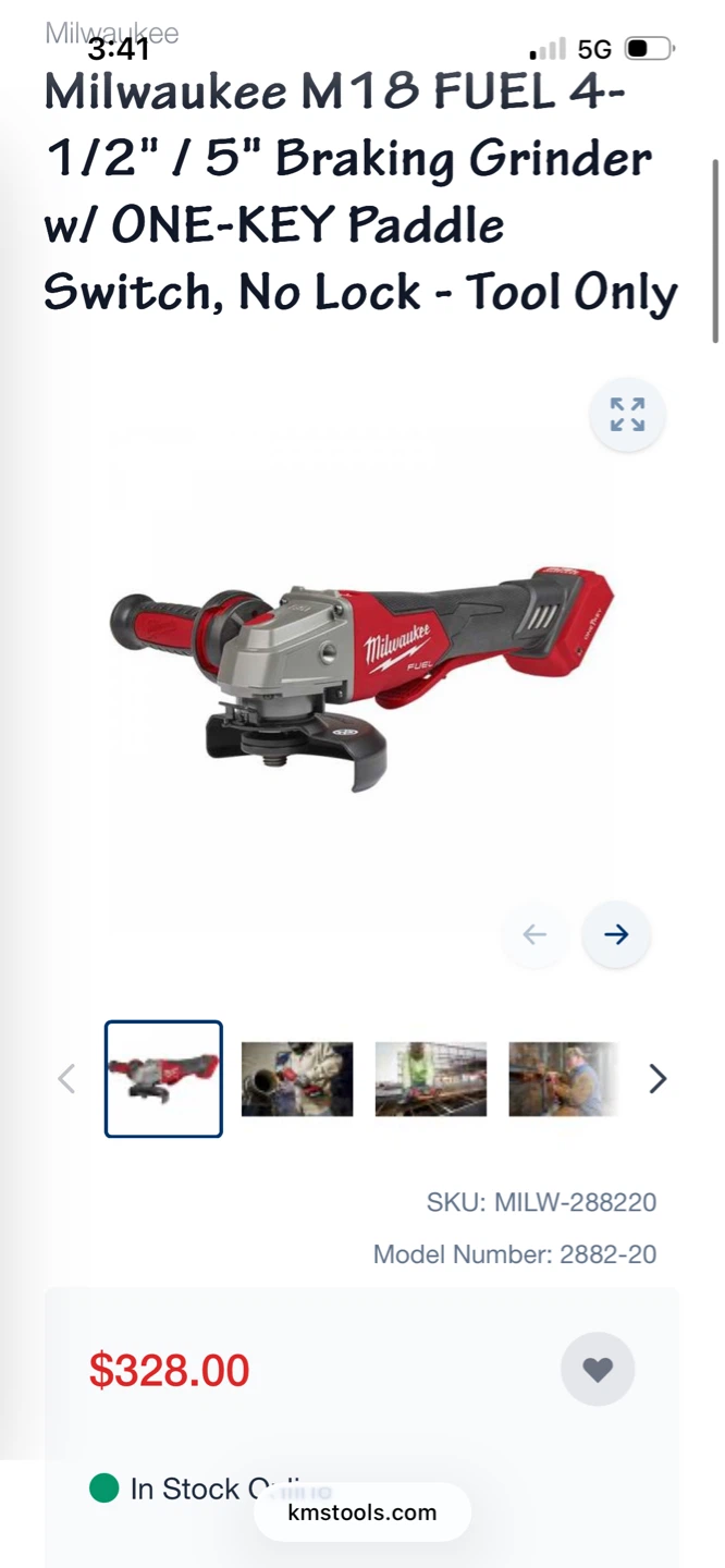 Milwaukee M18 FUEL 4-1/2" / 5" Braking Grinder