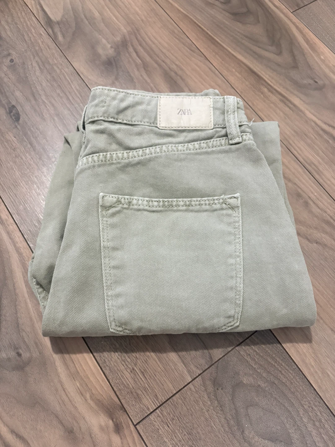 Zara Sage green wide leg jeans US 4 - photo 2