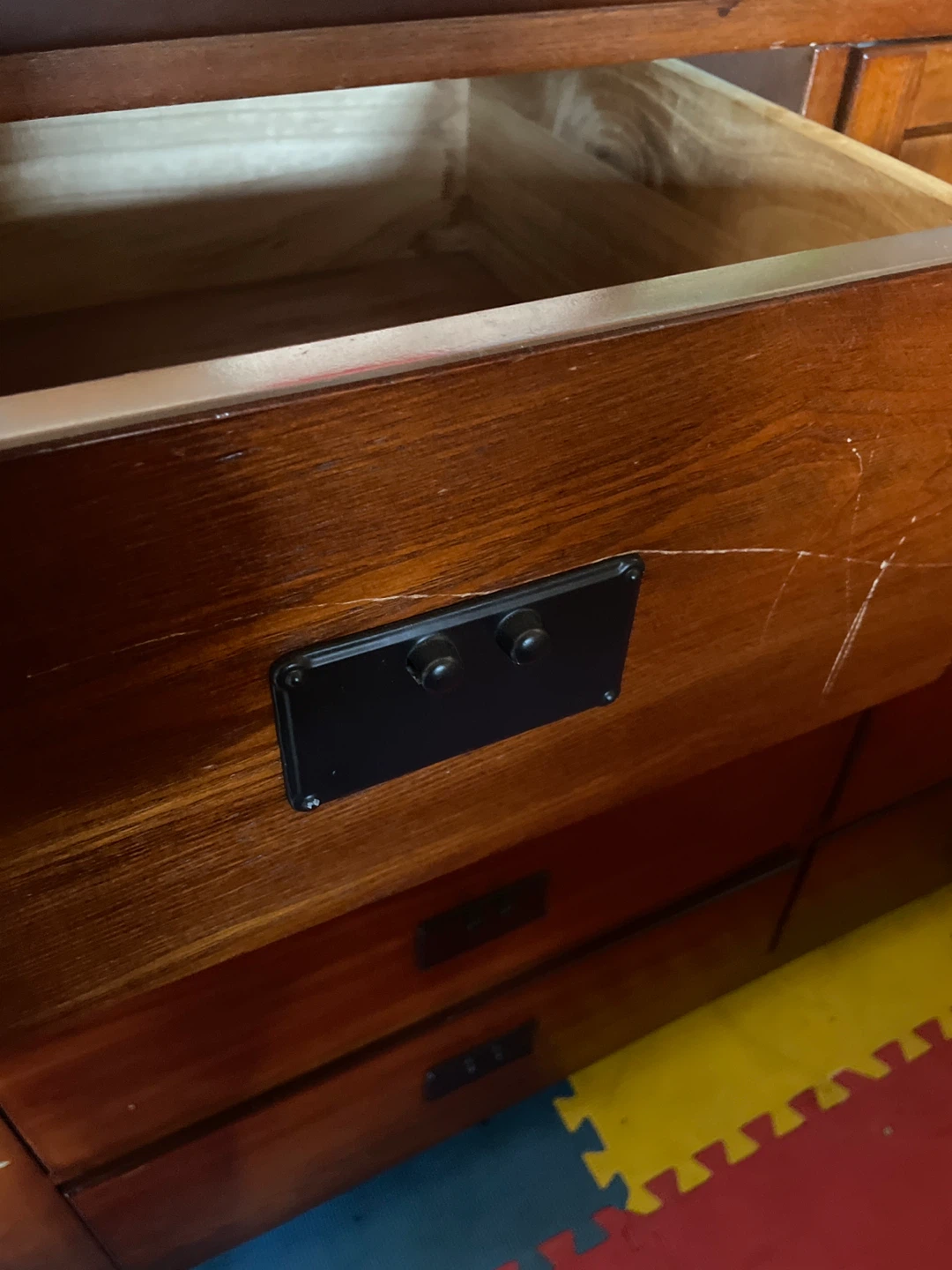 Wooden Dresser with Drawers and Cabinet - photo 2