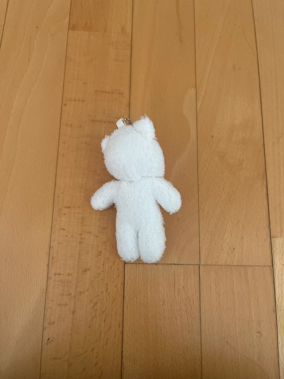 White Teddy Bear Keychain - photo 2