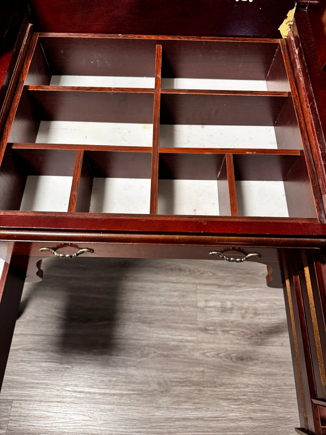 Vintage Jewelry Armoire Vanity Desk with Mirror - photo 3