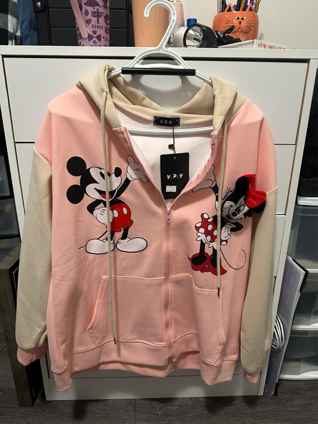 Pink Mickey & Minnie Mouse Zip-Up Hoodie