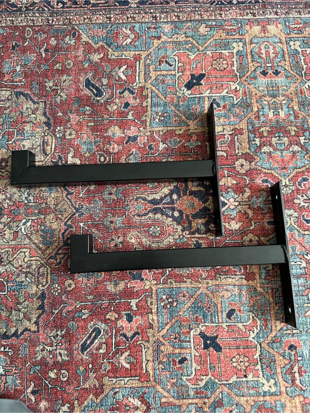 Black Metal Shelf Brackets (Set of 2)