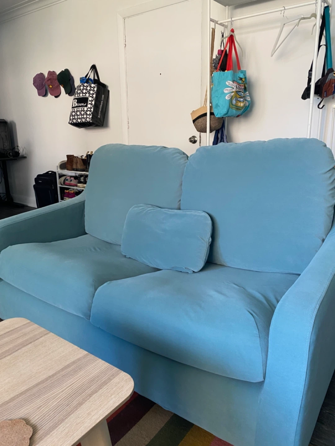 Ikea VINLIDEN 2-seat sofa, Hakebo light turquoise - photo 3