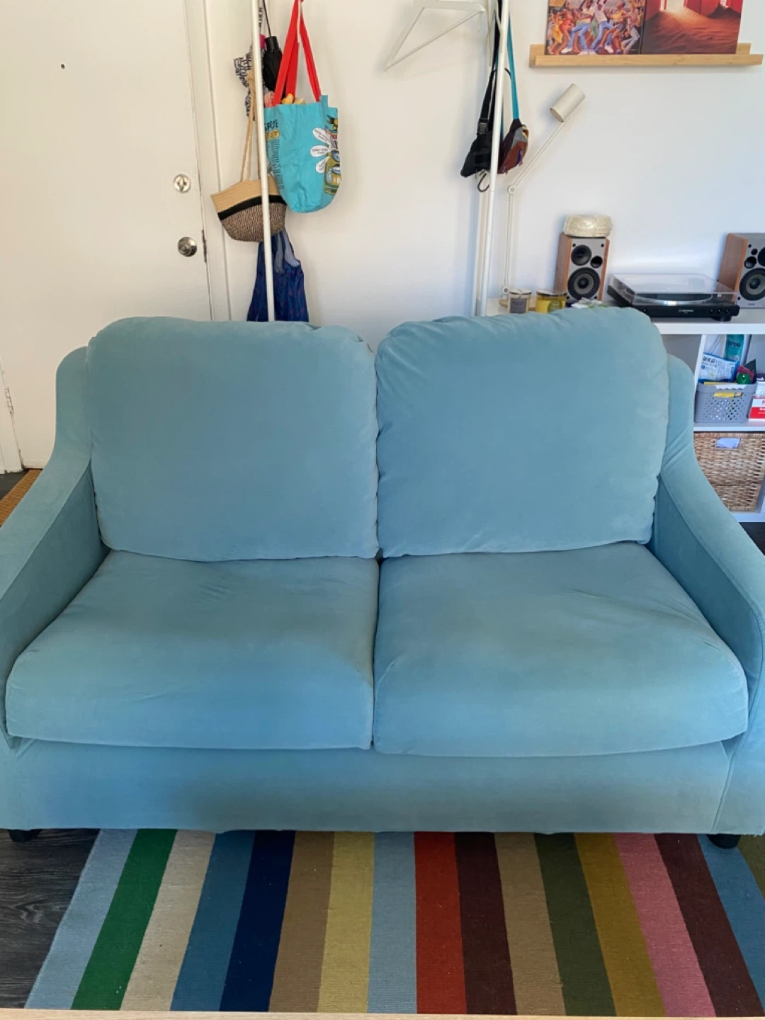 Ikea VINLIDEN 2-seat sofa, Hakebo light turquoise - photo 2