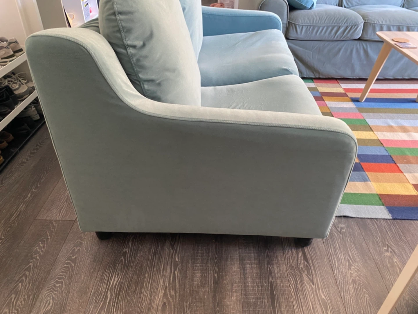 Ikea VINLIDEN 2-seat sofa, Hakebo light turquoise - photo 5